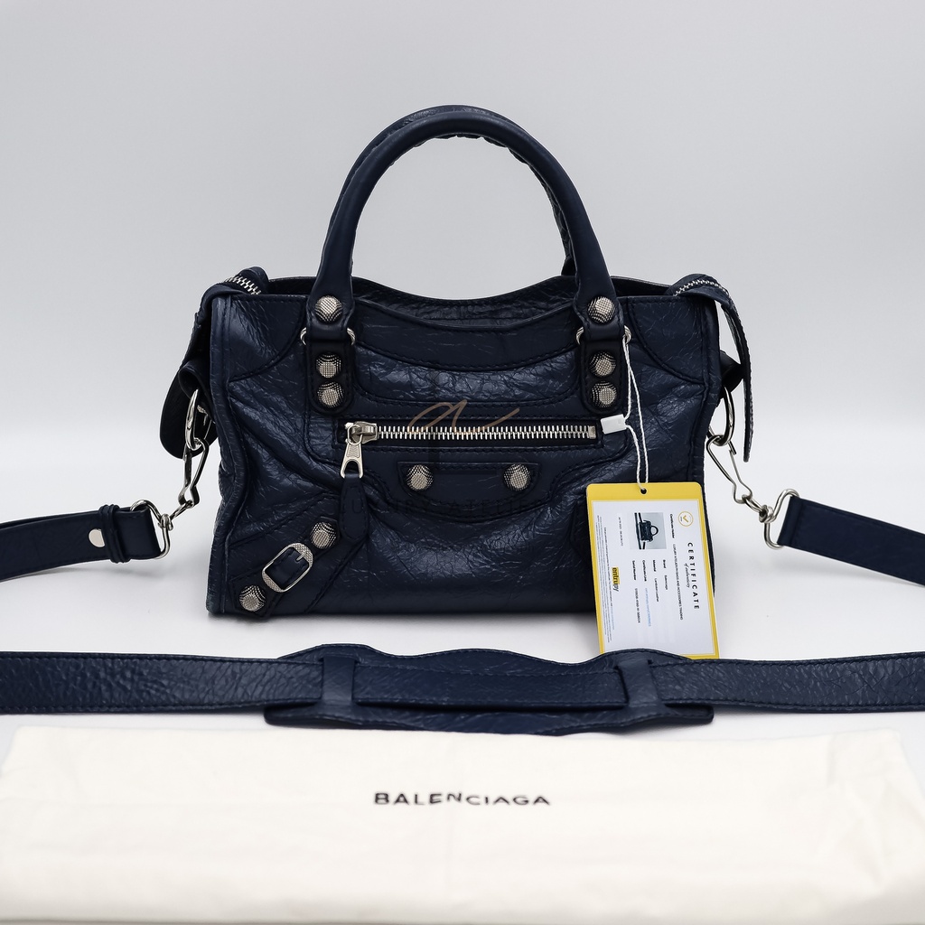 Balenciaga Giant Mini City Navy Blue