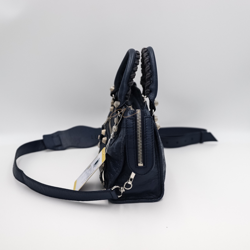 Balenciaga Giant Mini City Navy Blue