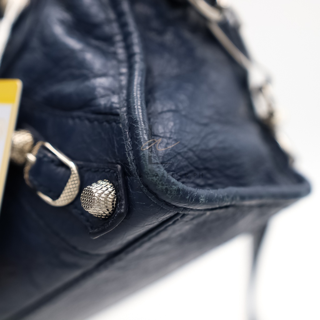 Balenciaga Giant Mini City Navy Blue