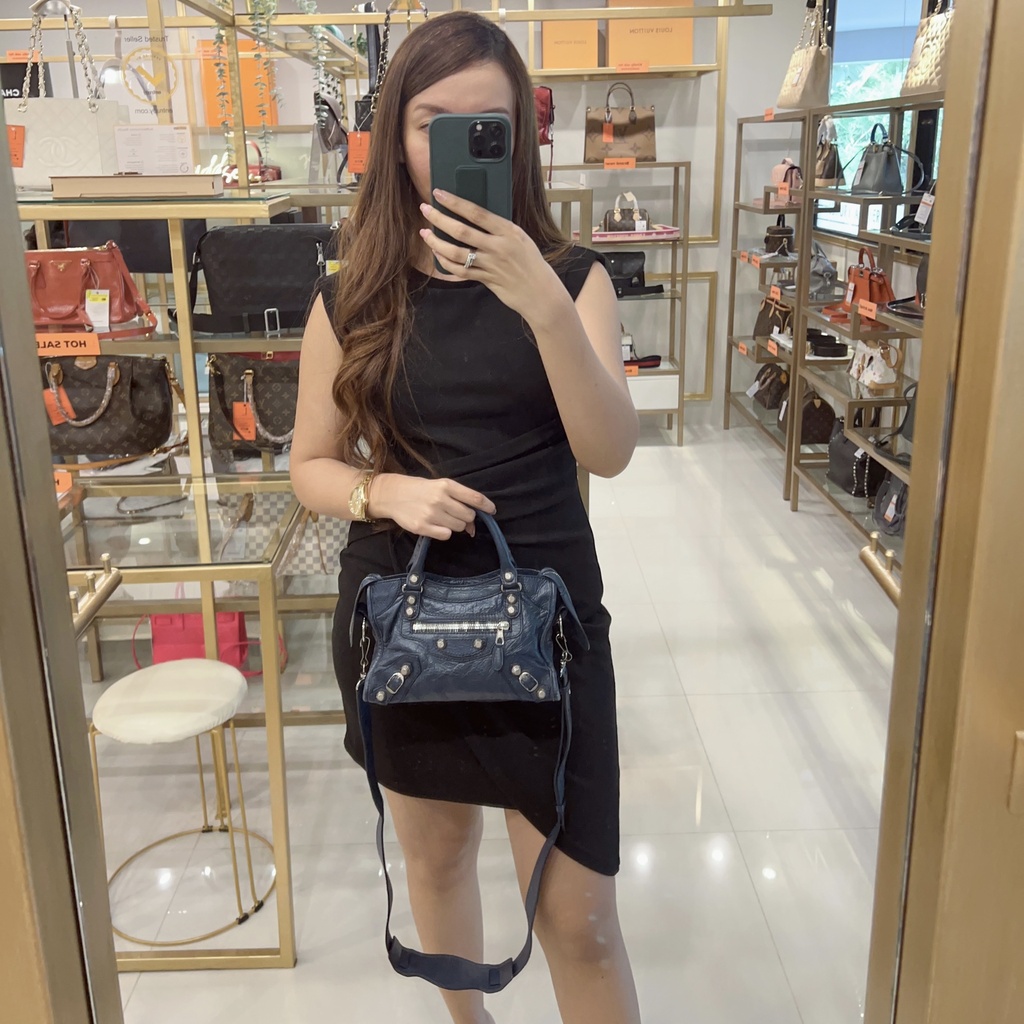 Balenciaga Giant Mini City Navy Blue