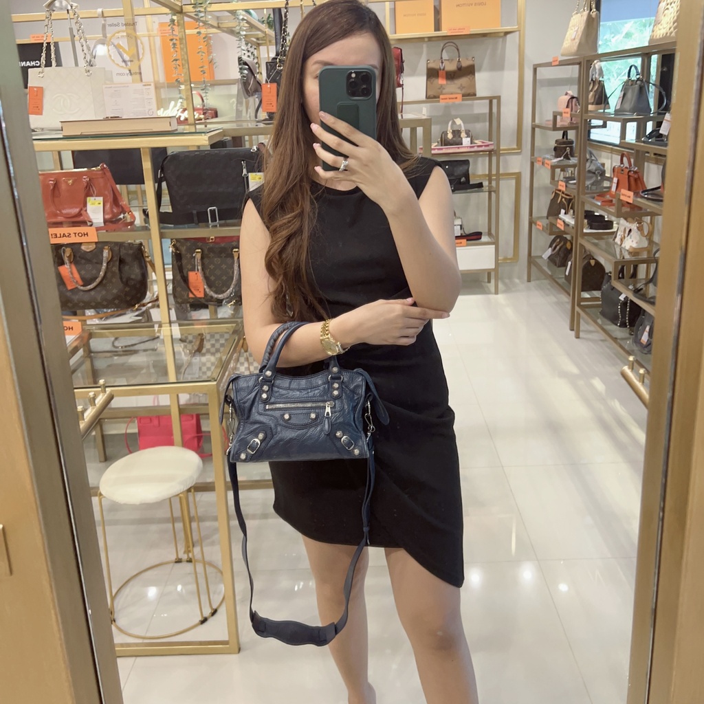 Balenciaga Giant Mini City Navy Blue