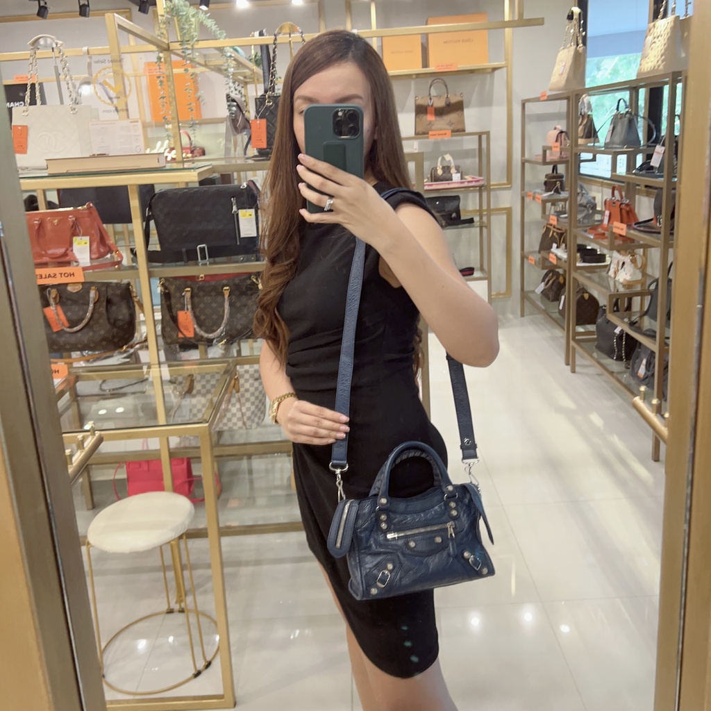 Balenciaga Giant Mini City Navy Blue
