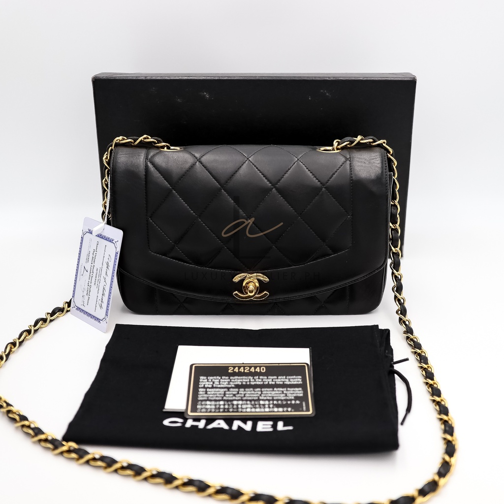 Chanel Diana Small Black 24K