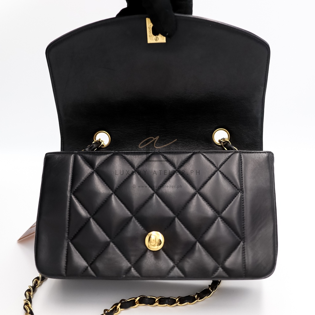 Chanel Diana Small Black 24K