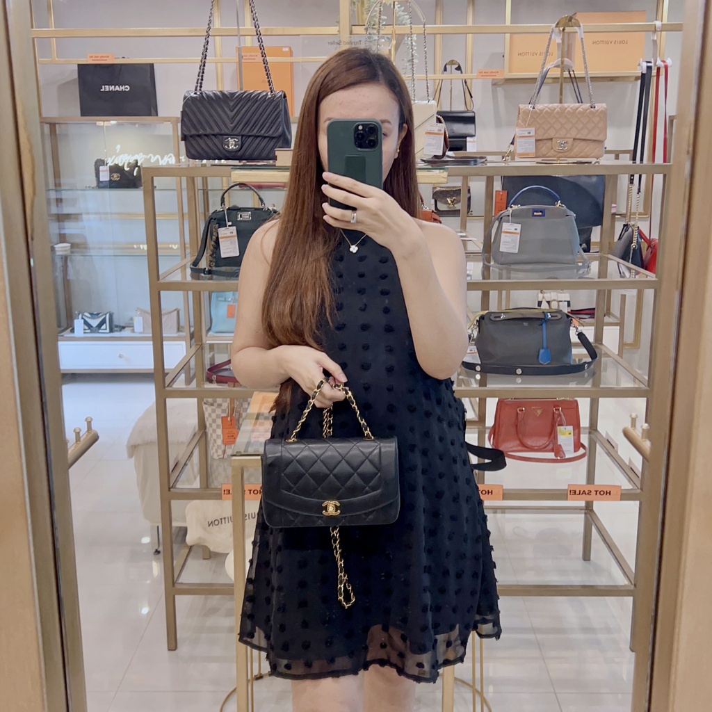 Chanel Diana Small Black 24K