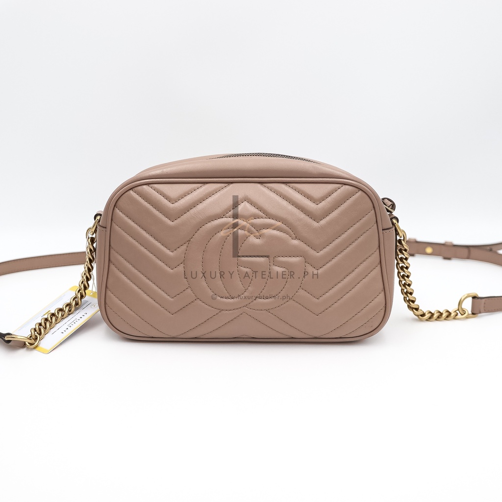 Gucci Marmont Camera Bag Beige