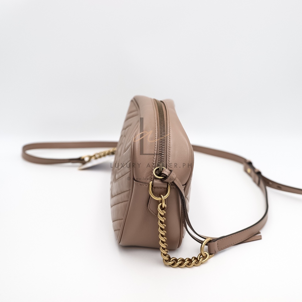 Gucci Marmont Camera Bag Beige