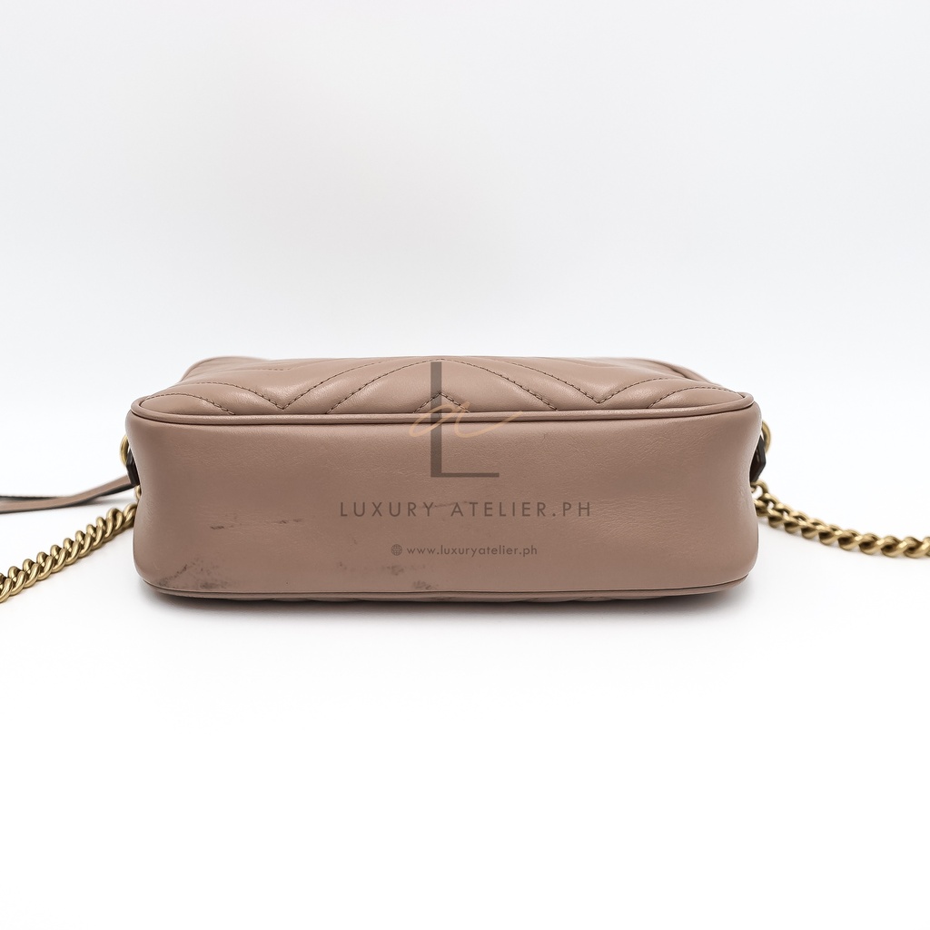 Gucci Marmont Camera Bag Beige