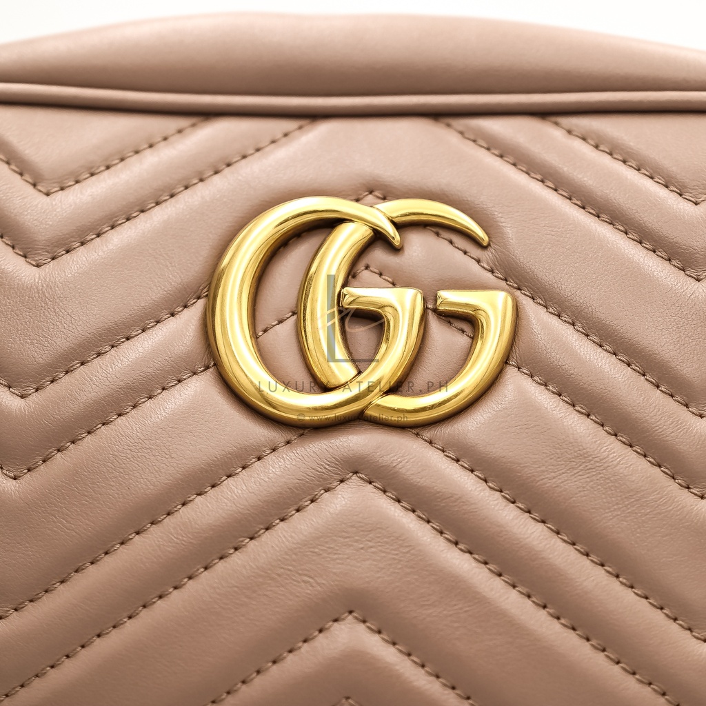 Gucci Marmont Camera Bag Beige