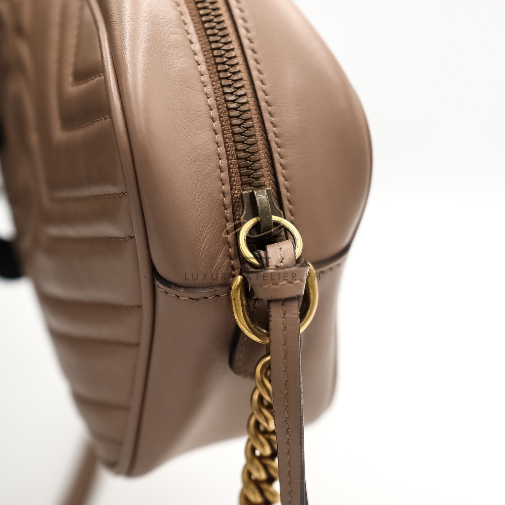 Gucci Marmont Camera Bag Beige