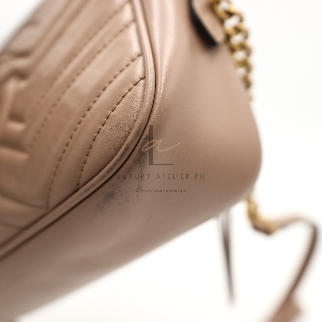Gucci Marmont Camera Bag Beige