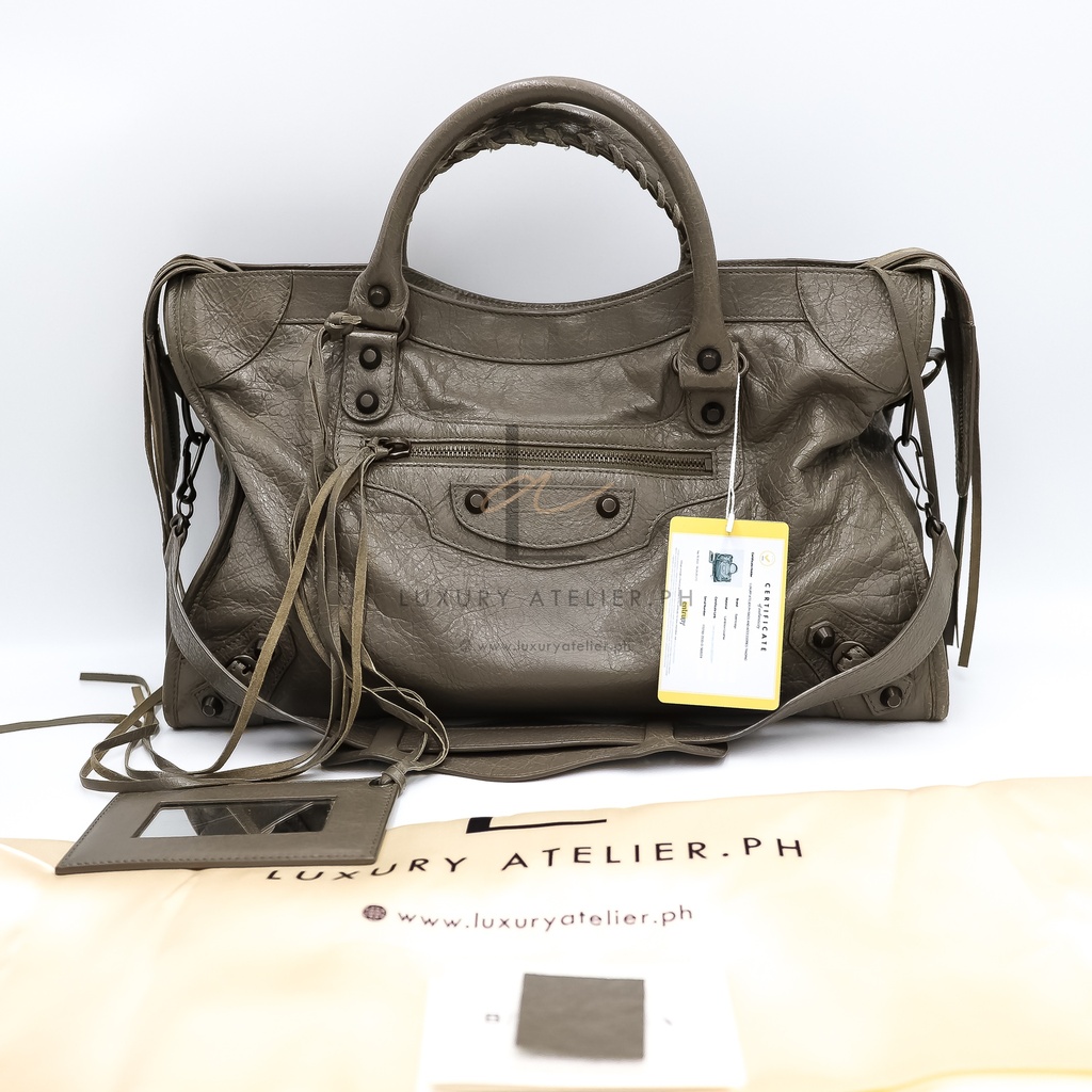 Balenciaga Motor City Bag Khaki Gray