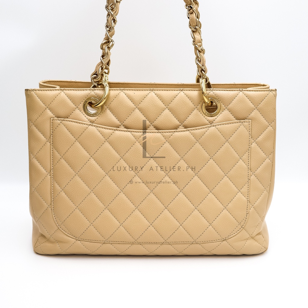 CHANEL Caviar Grand Shopping Tote GST Beige – PearlaaClosetLLC