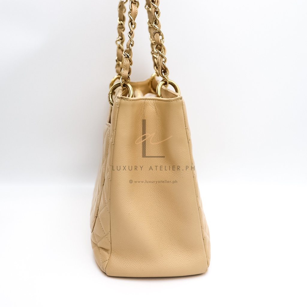 Chanel Grand Shopping Tote GST Caviar Beige GHW