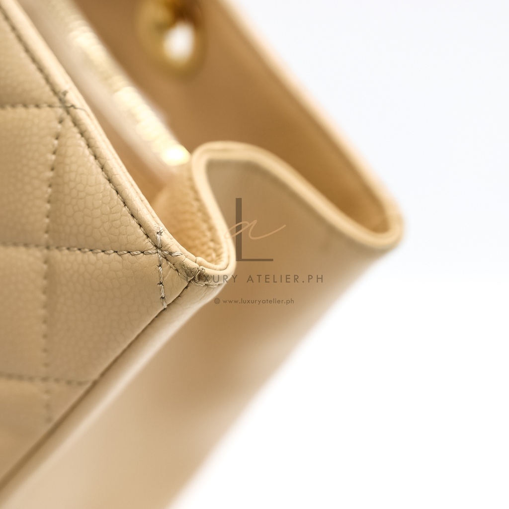 Chanel Grand Shopping Tote GST Caviar Beige GHW