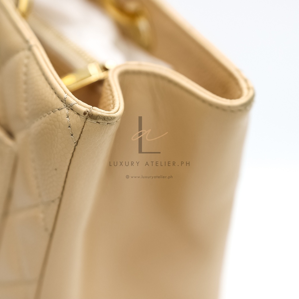 Chanel Grand Shopping Tote GST Caviar Beige GHW