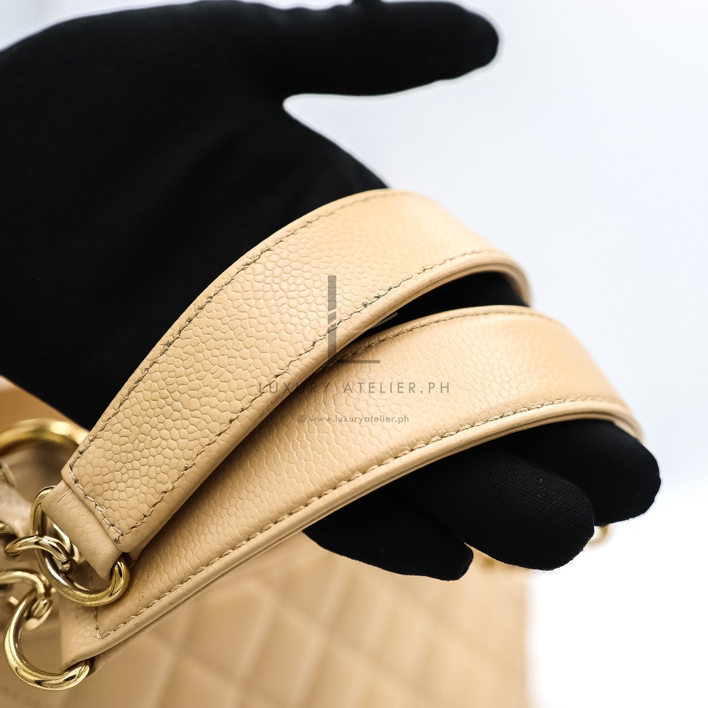 Chanel Grand Shopping Tote GST Caviar Beige GHW