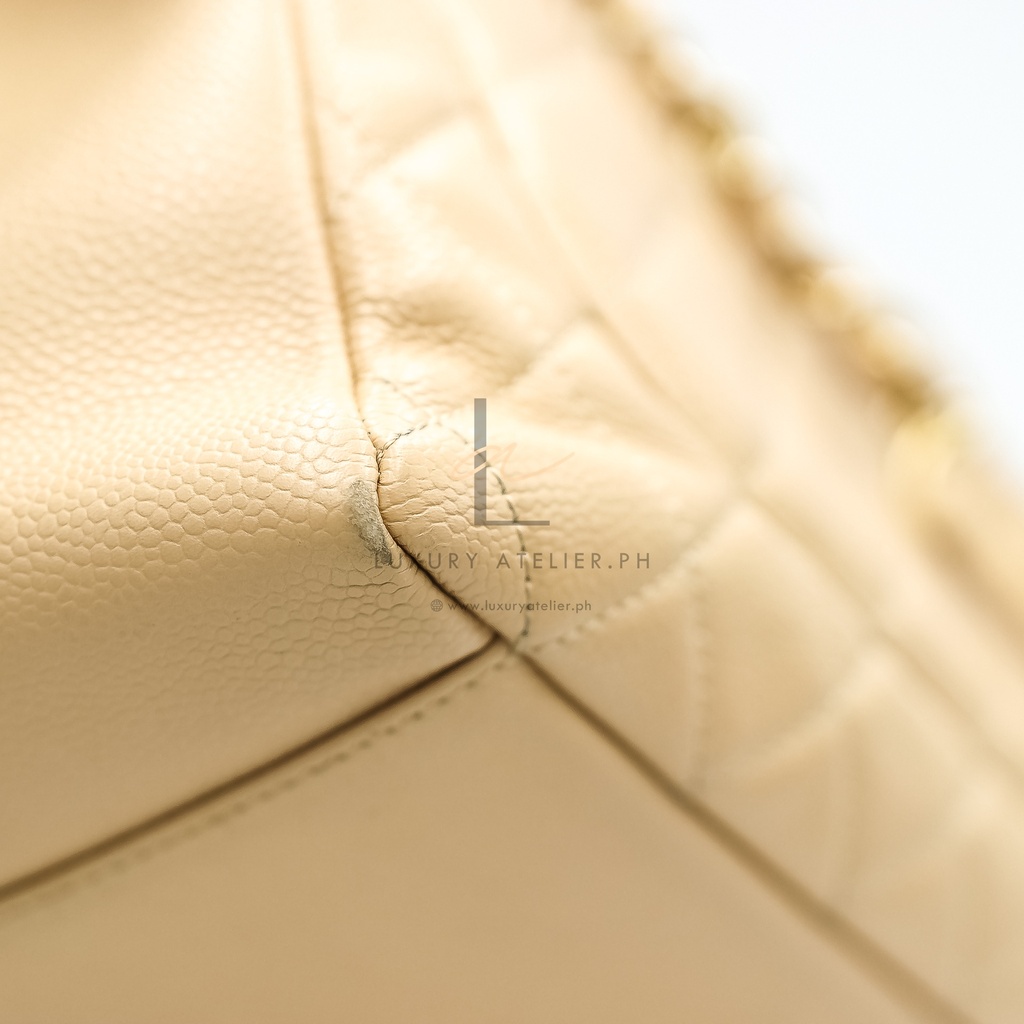 Chanel Grand Shopping Tote GST Caviar Beige GHW