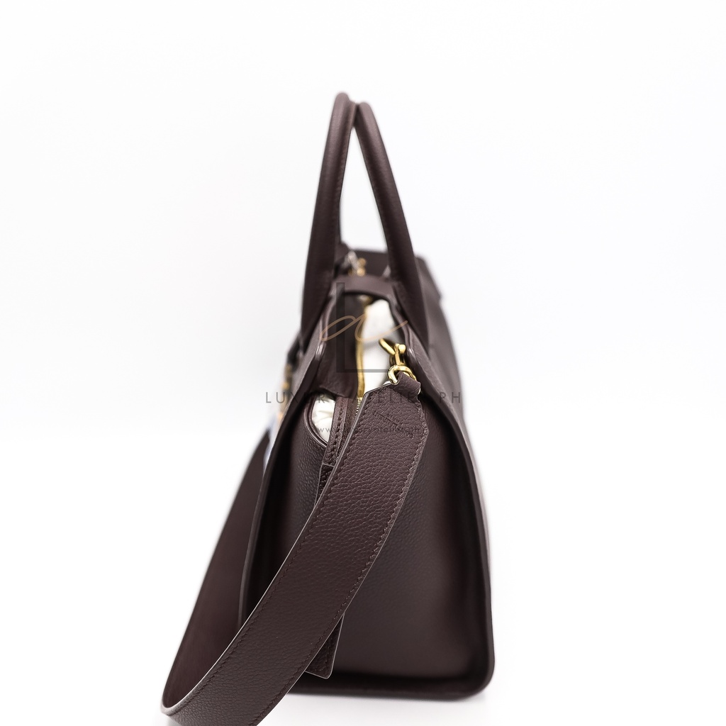 YSL Monogram Baby Downtown Cabas Burgundy [Consignment]
