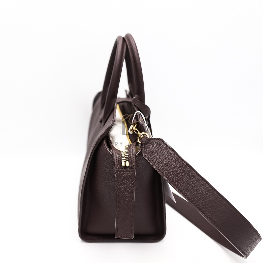 YSL Monogram Baby Downtown Cabas Burgundy [Consignment]