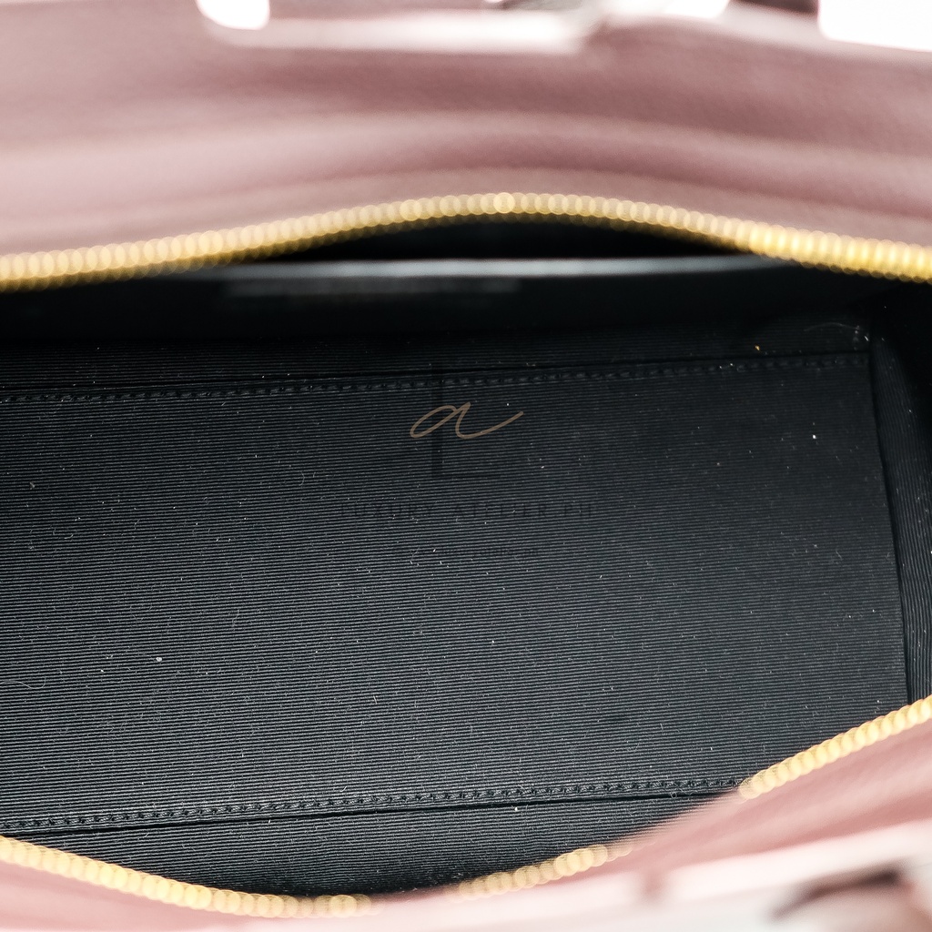 YSL Monogram Baby Downtown Cabas Burgundy [Consignment]