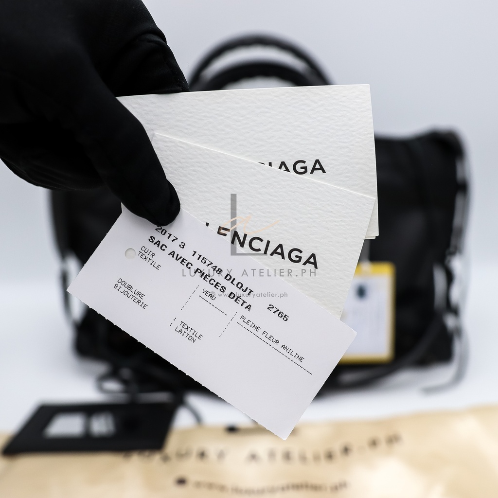 Balenciaga Motor City Bag Black Goatskin