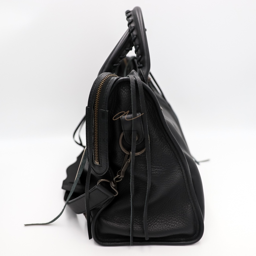 Balenciaga Motor City Bag Black Goatskin