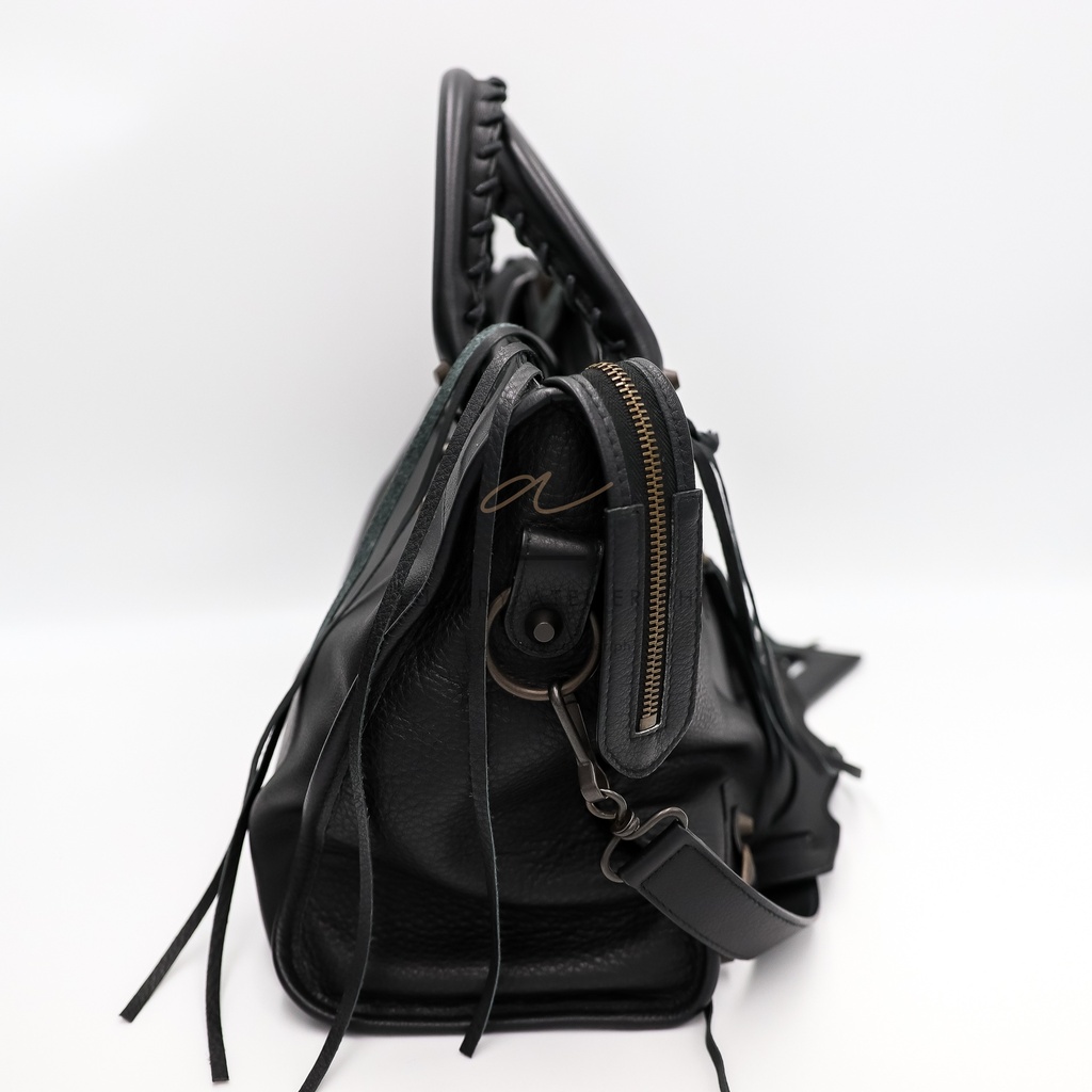 Balenciaga Motor City Bag Black Goatskin