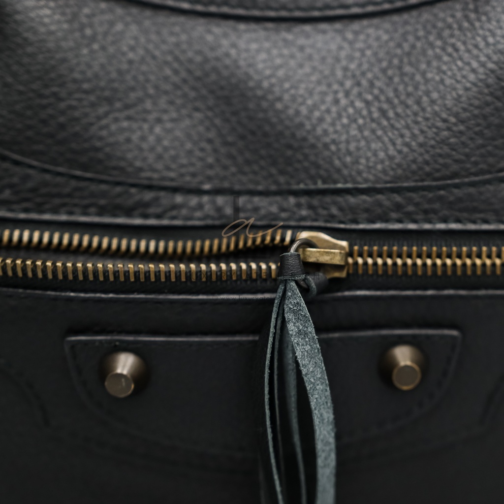 Balenciaga Motor City Bag Black Goatskin