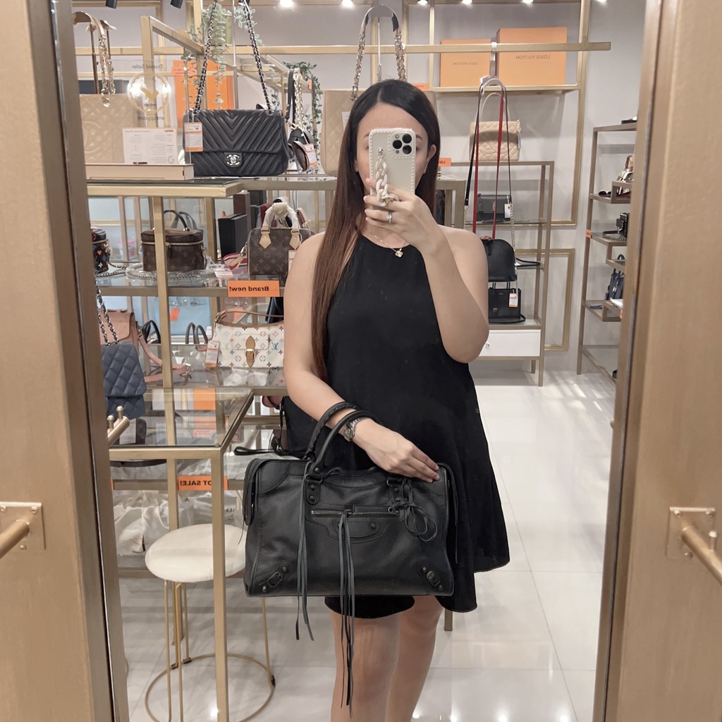 Balenciaga Motor City Bag Black Goatskin