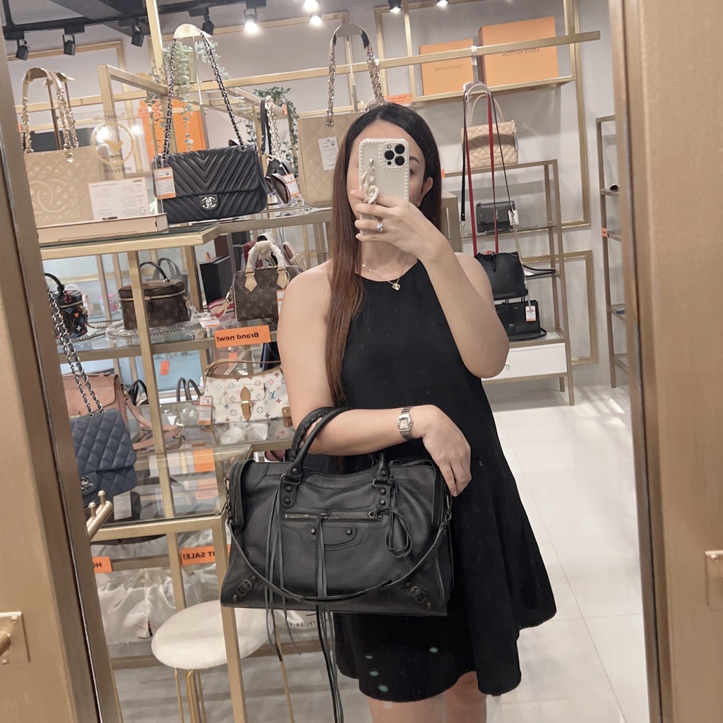 Balenciaga Motor City Bag Black Goatskin
