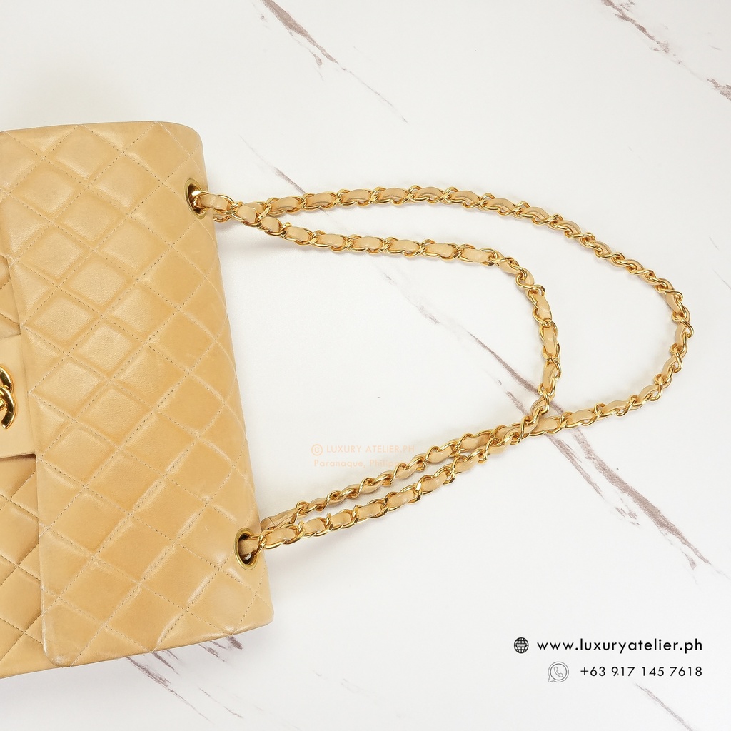 Chanel Vintage Double Flap 24k Dark Beige