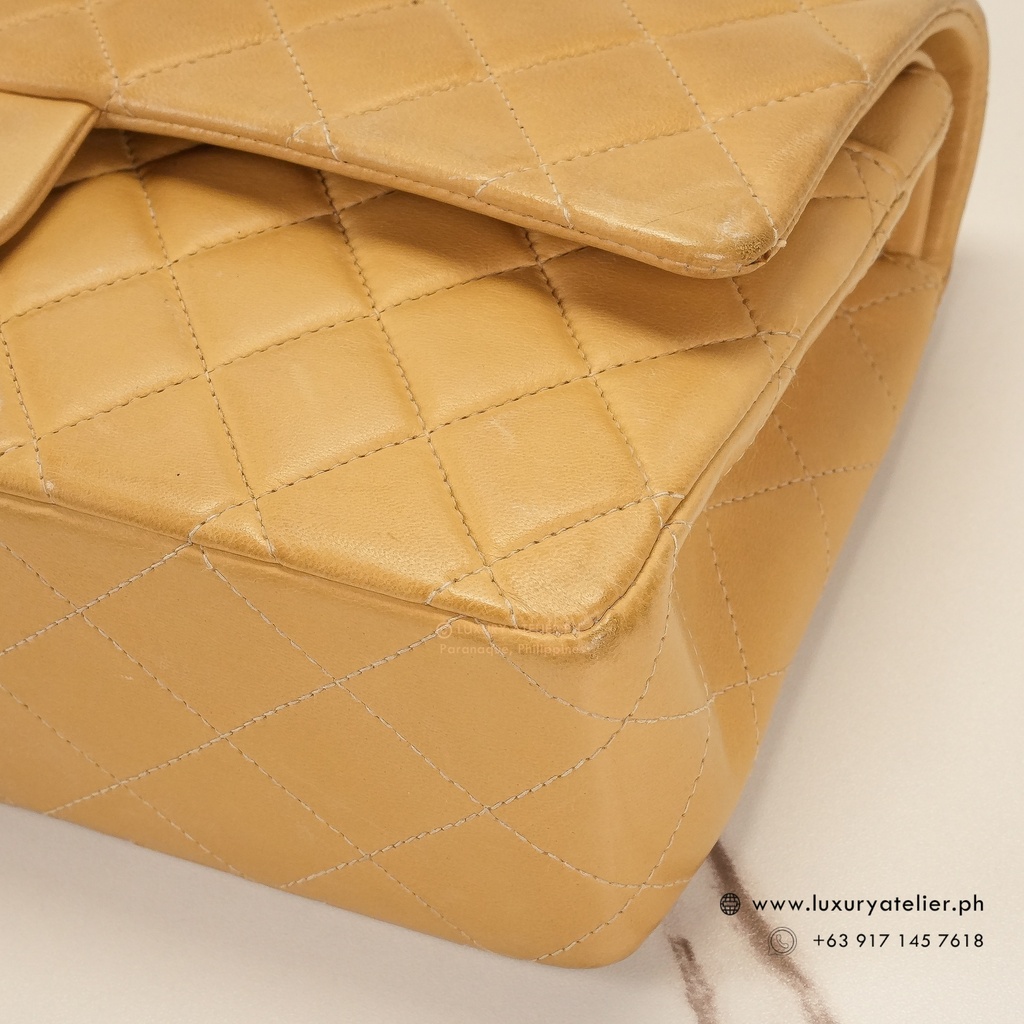 Chanel Vintage Double Flap 24k Dark Beige