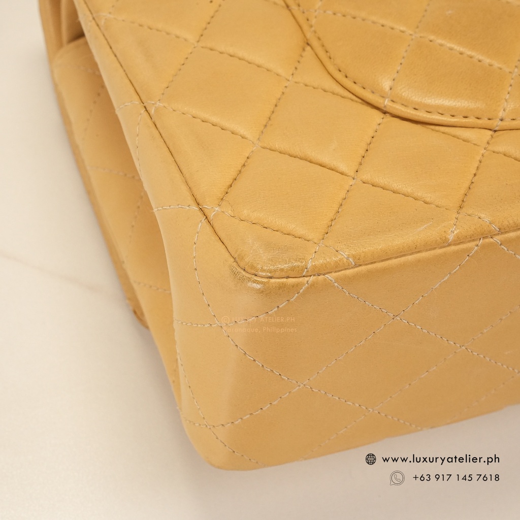Chanel Vintage Double Flap 24k Dark Beige