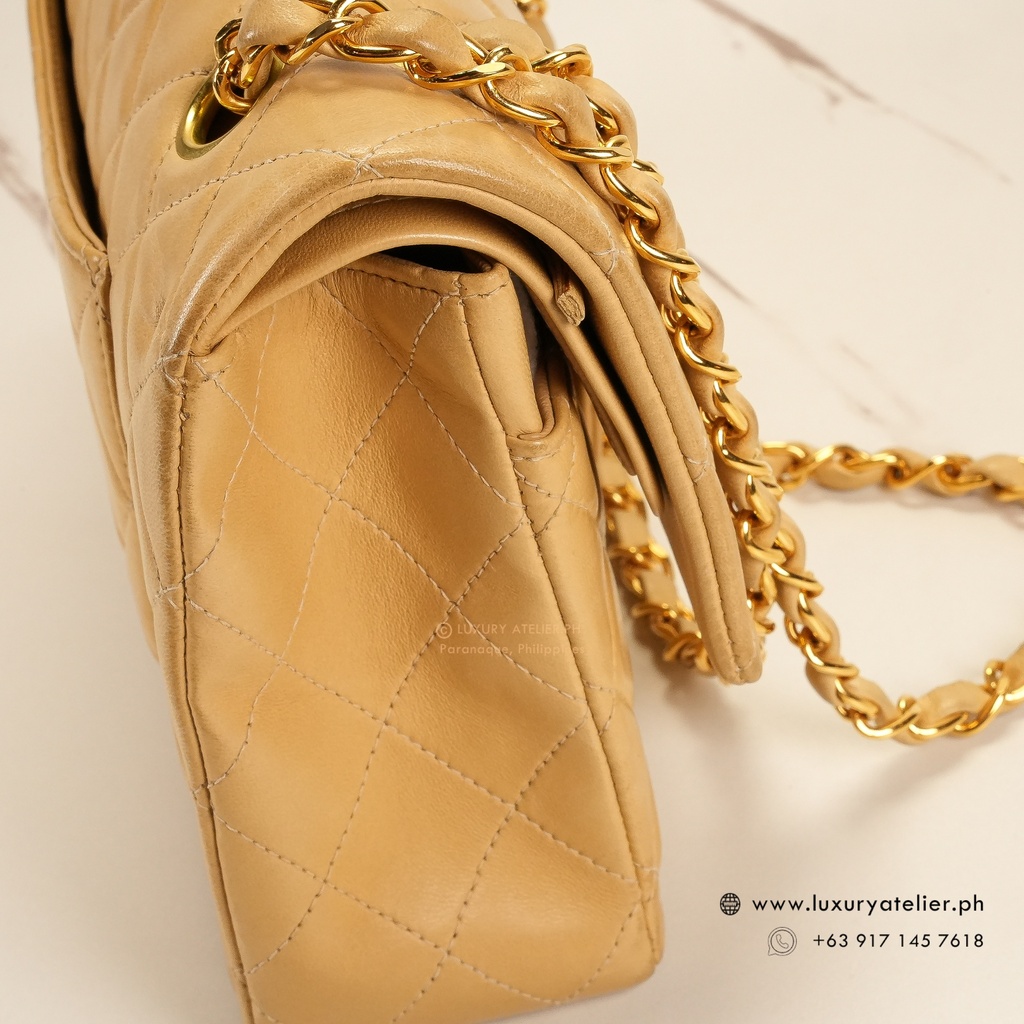 Chanel Vintage Double Flap 24k Dark Beige