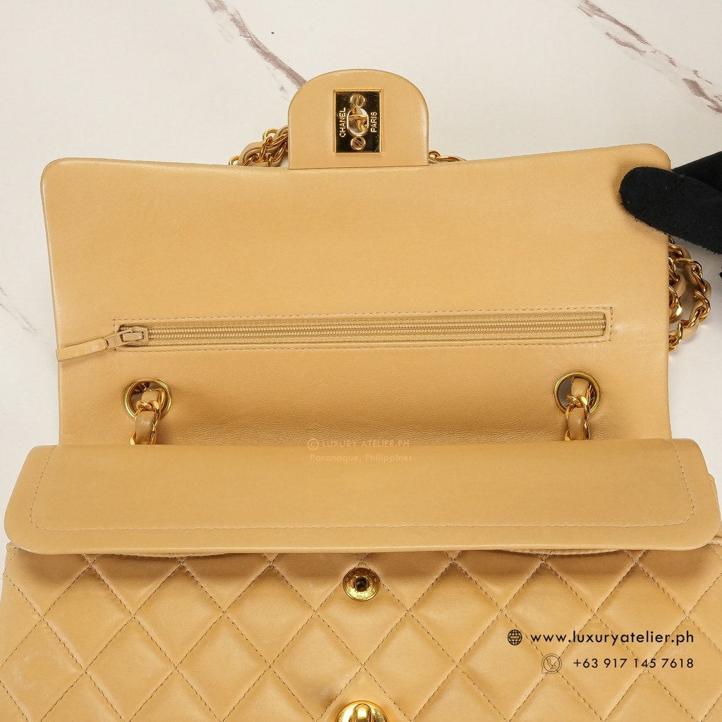 Chanel Vintage Double Flap 24k Dark Beige