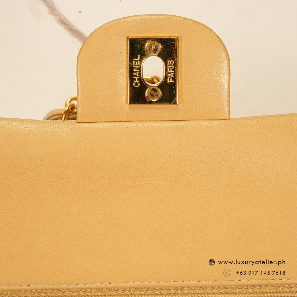 Chanel Vintage Double Flap 24k Dark Beige