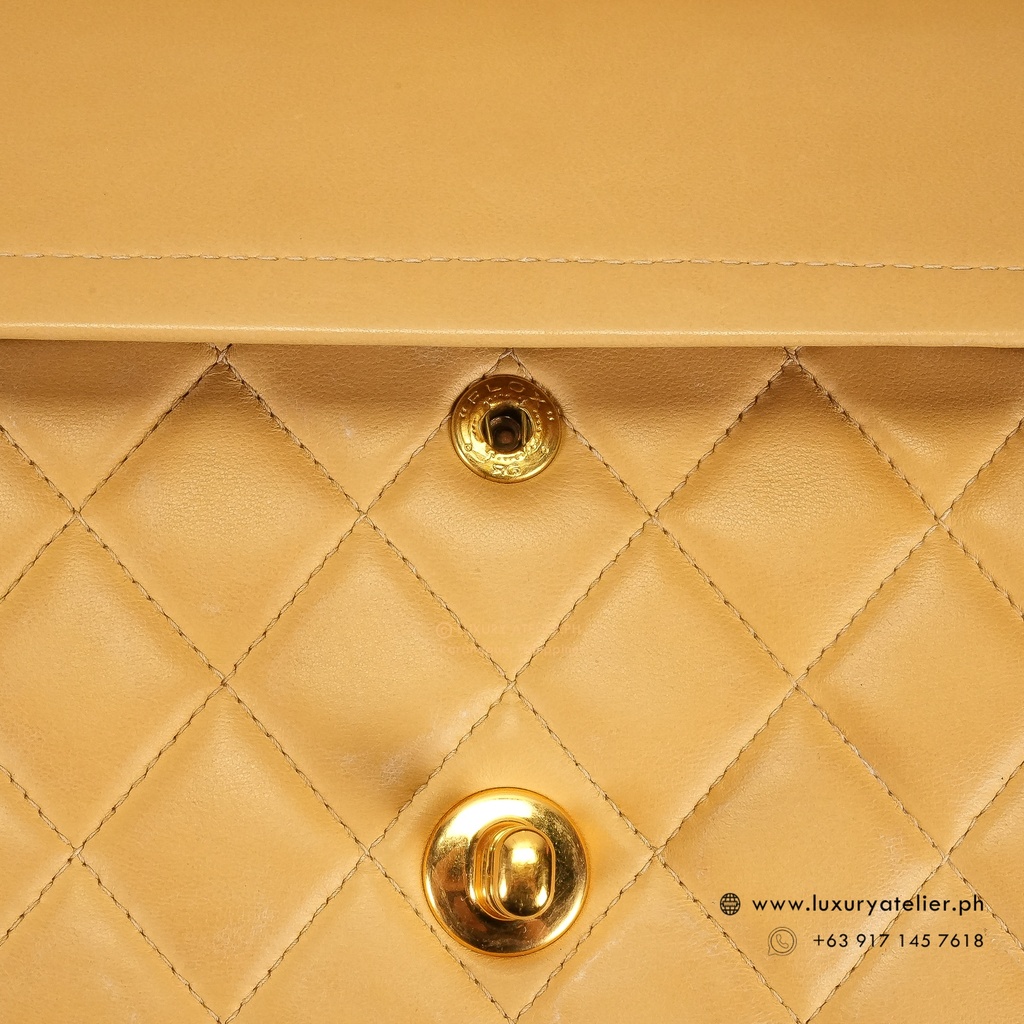 Chanel Vintage Double Flap 24k Dark Beige