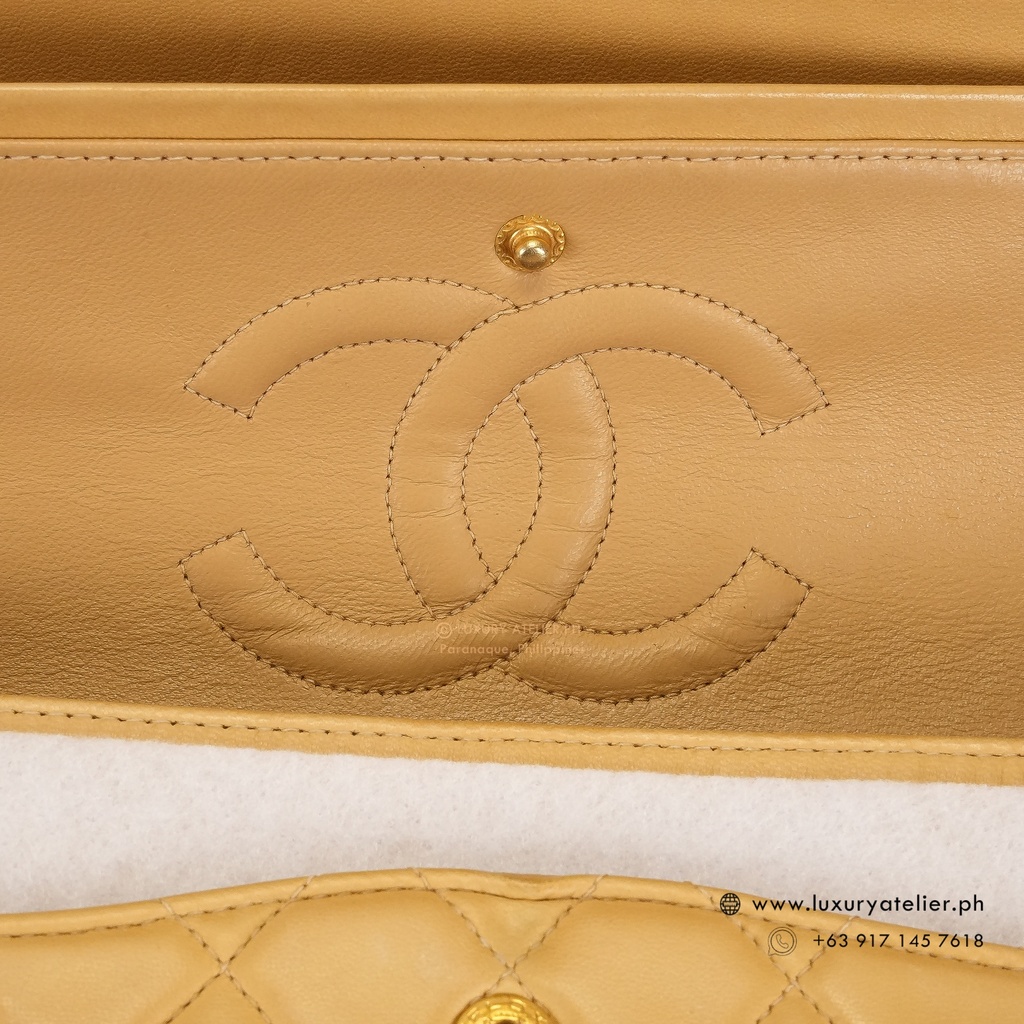 Chanel Vintage Double Flap 24k Dark Beige