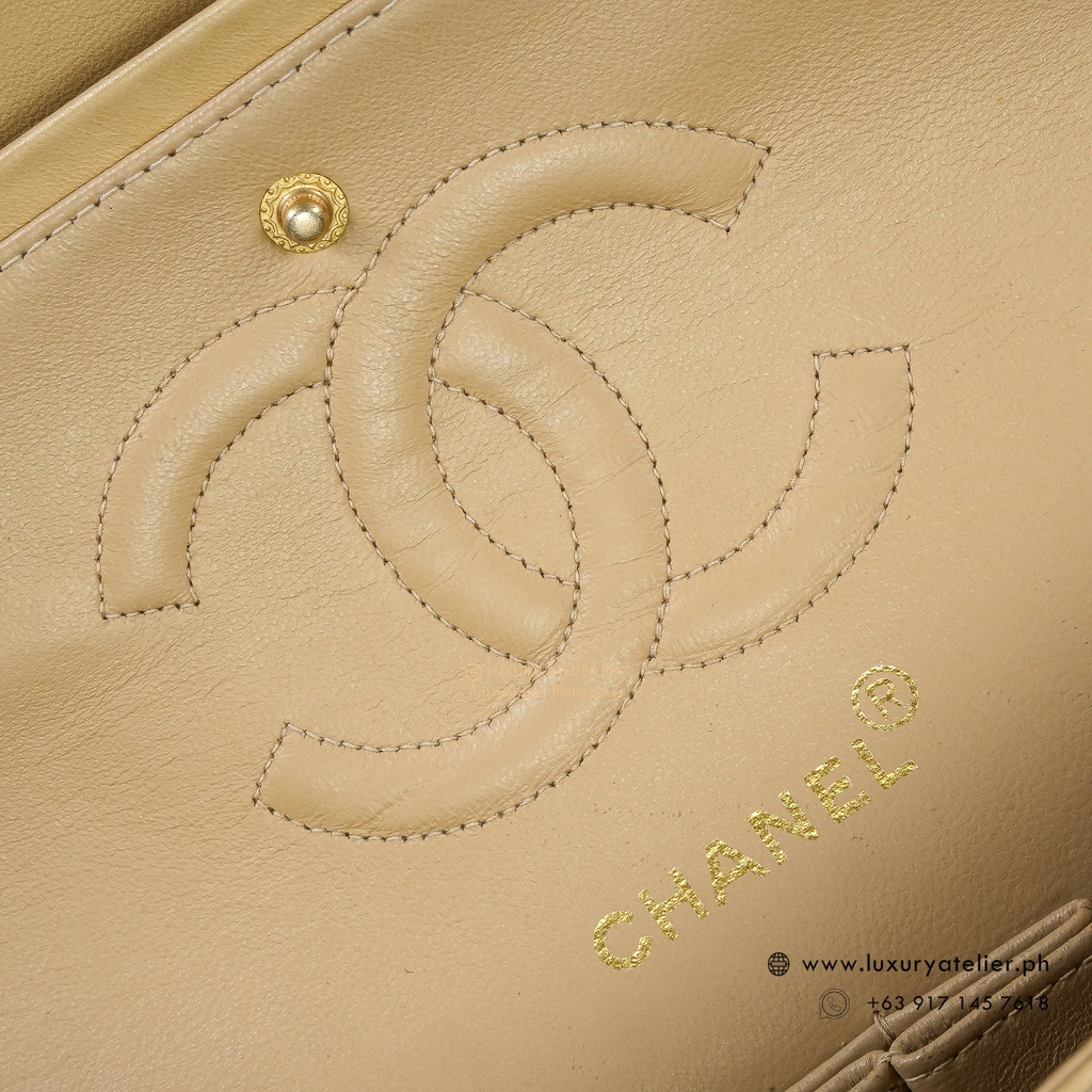 Chanel Vintage Double Flap 24k Dark Beige