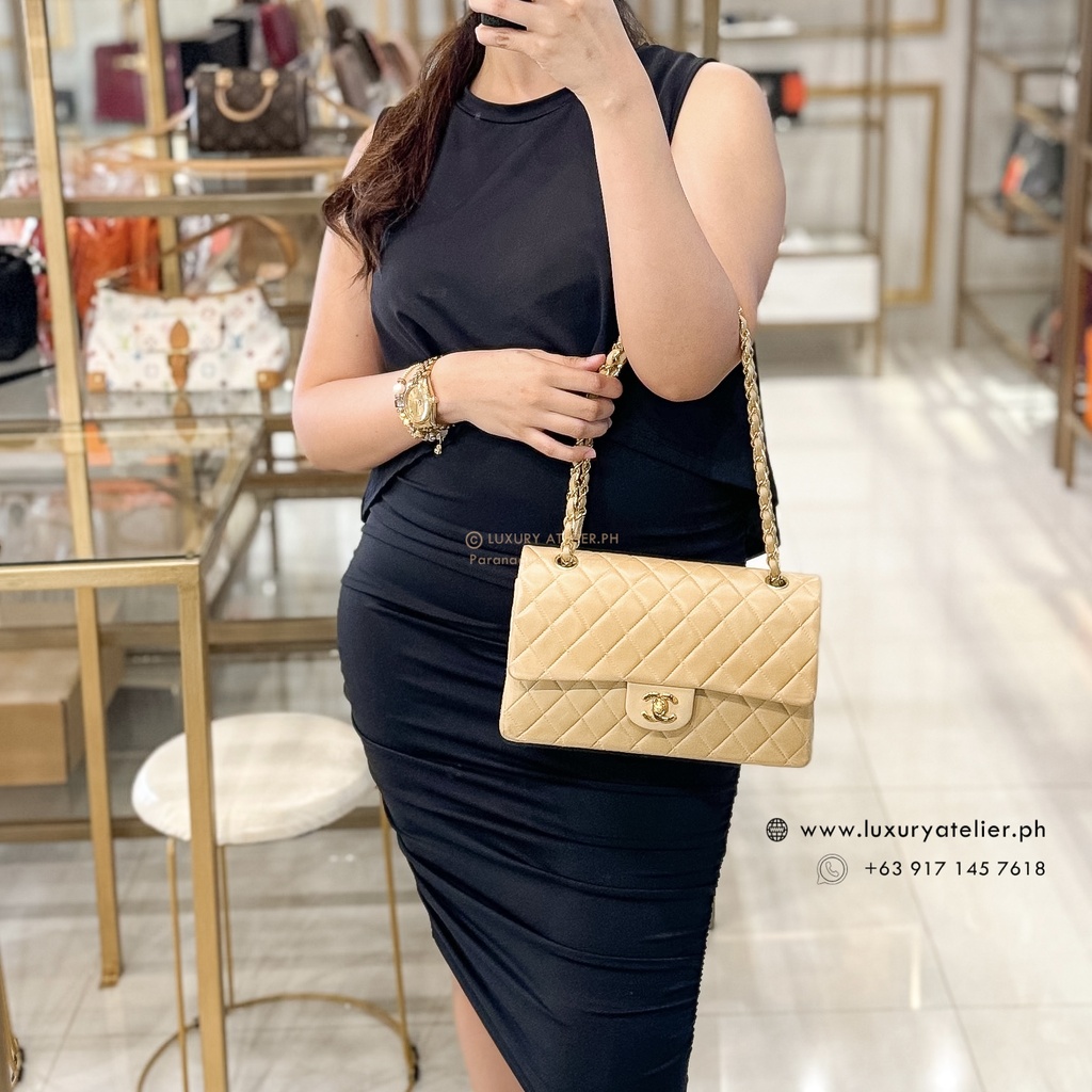 Chanel Vintage Double Flap 24k Dark Beige