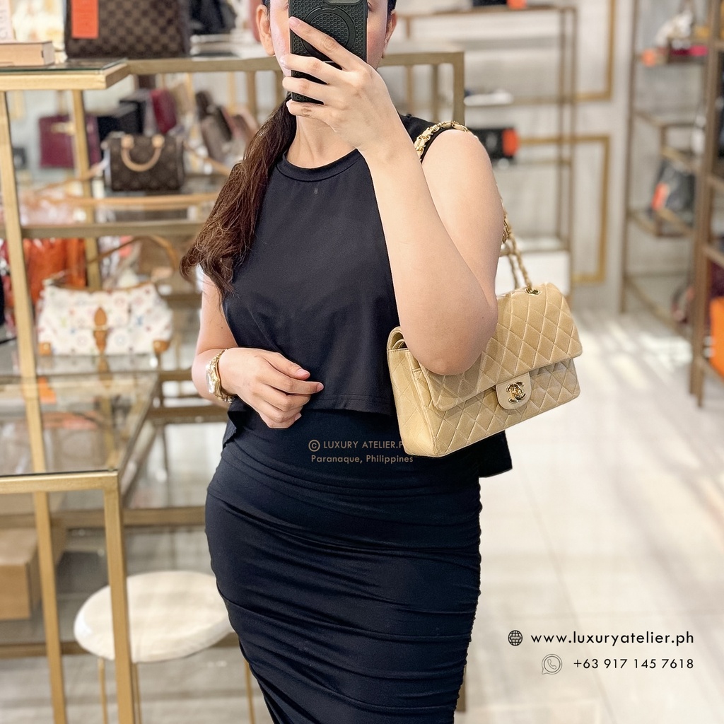 Chanel Vintage Double Flap 24k Dark Beige