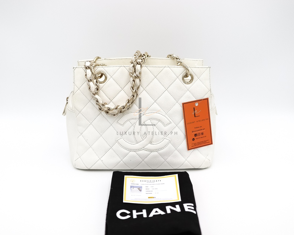 Chanel Petite Timeless Tote White