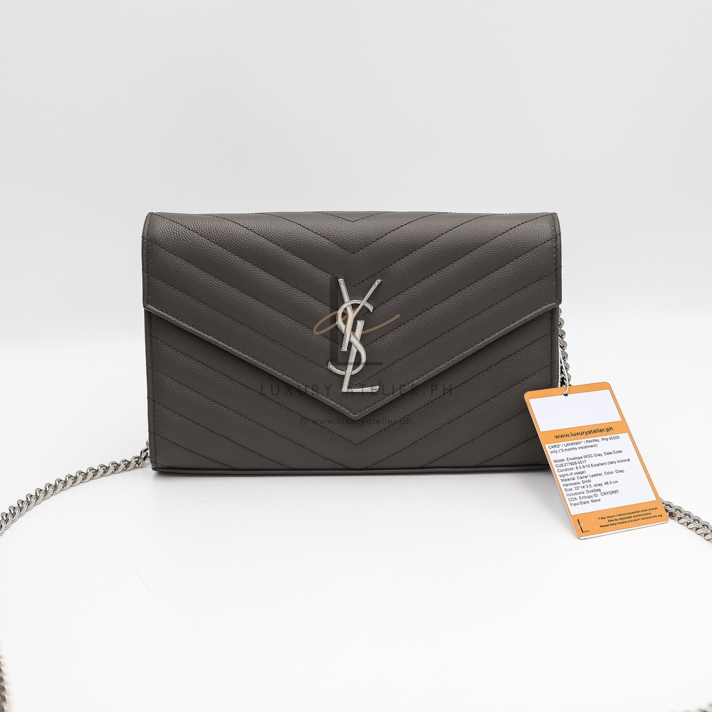 YSL Envelope WOC Gray