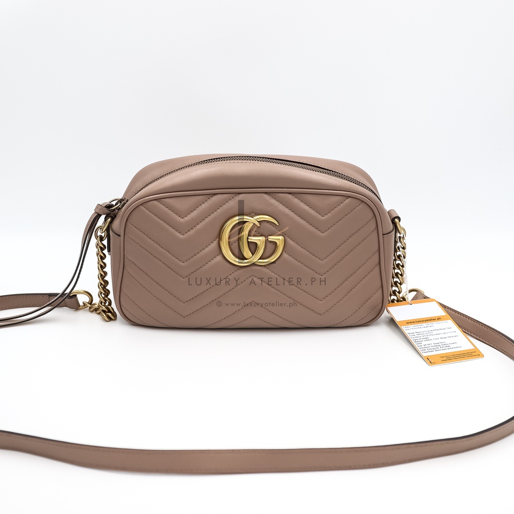 Gucci Marmont Camera Bag Beige