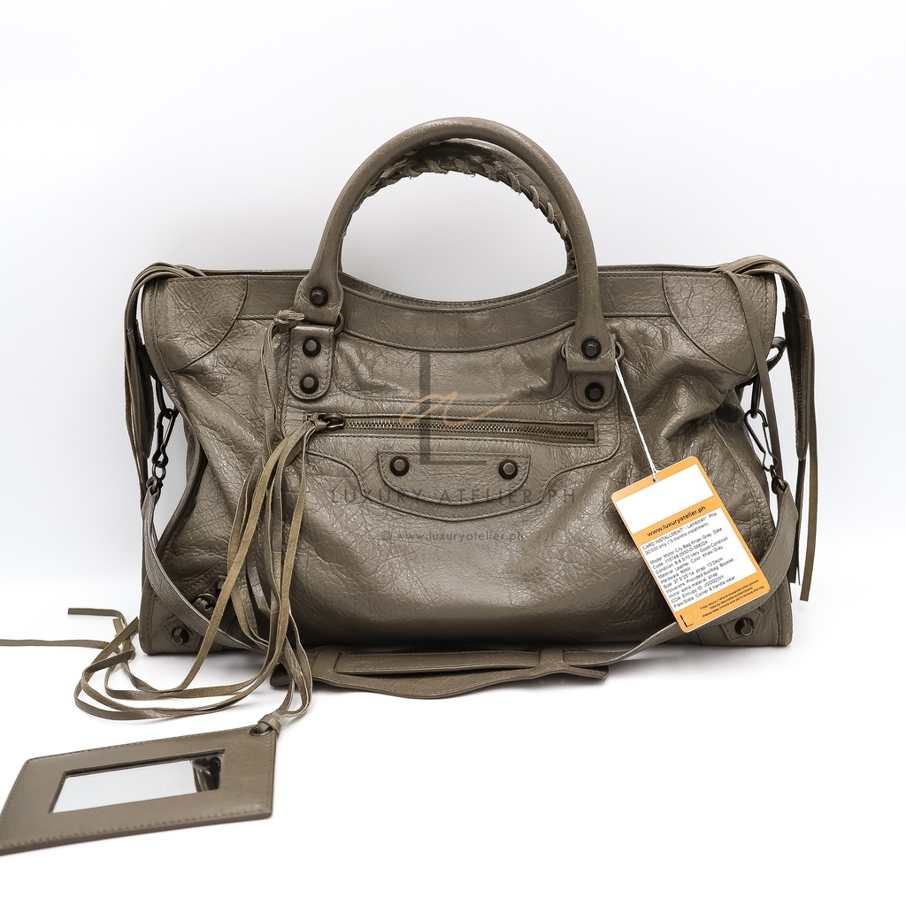 Balenciaga Motor City Bag Khaki Gray